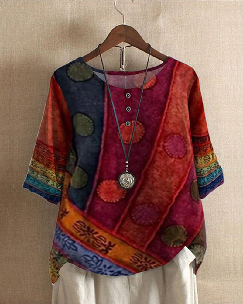 Vintage Boho Top - Leicht und Schick