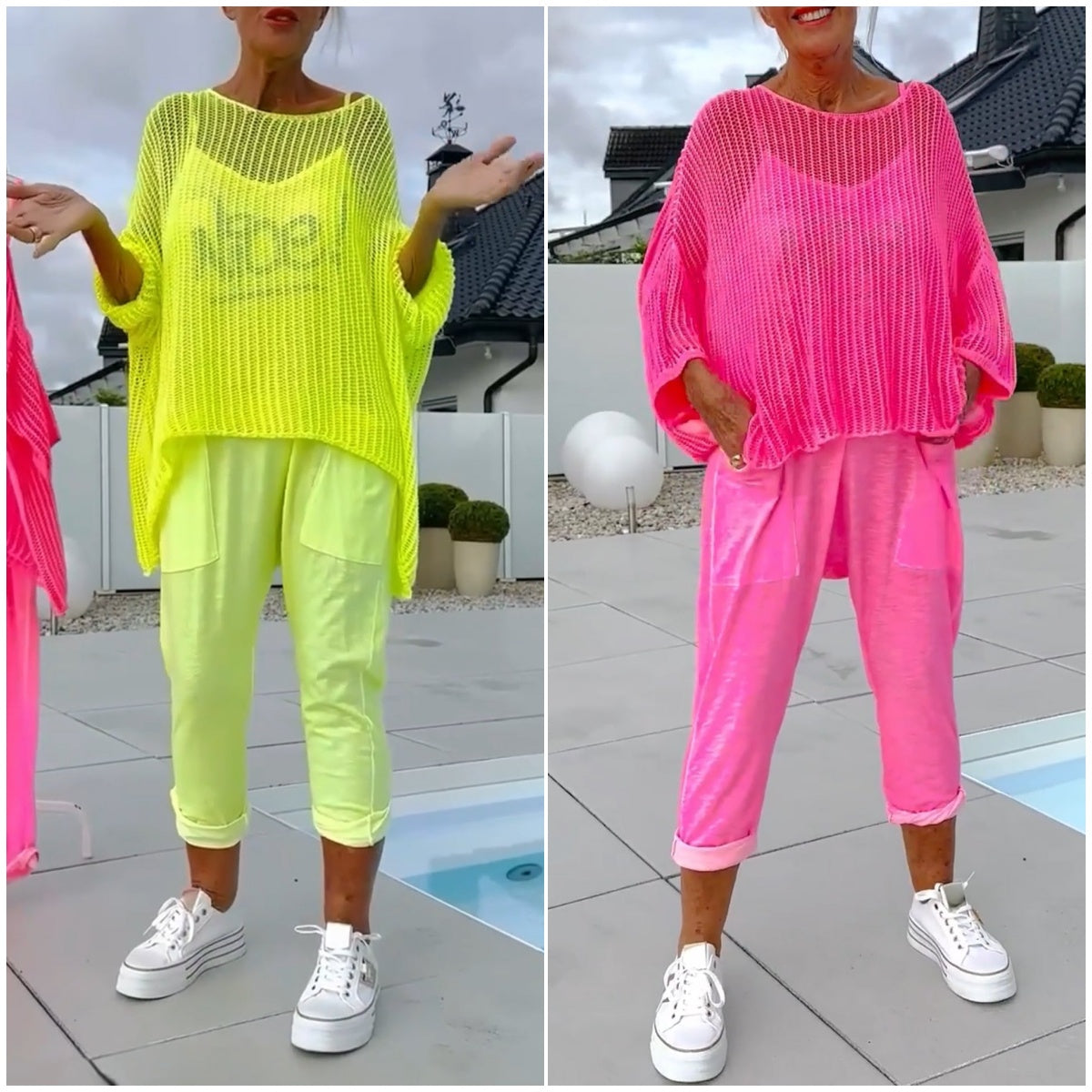 Tiffany | Damen-Jumpsuit mit Buchstabendruck + hohler Kittel-Freizeitanzug