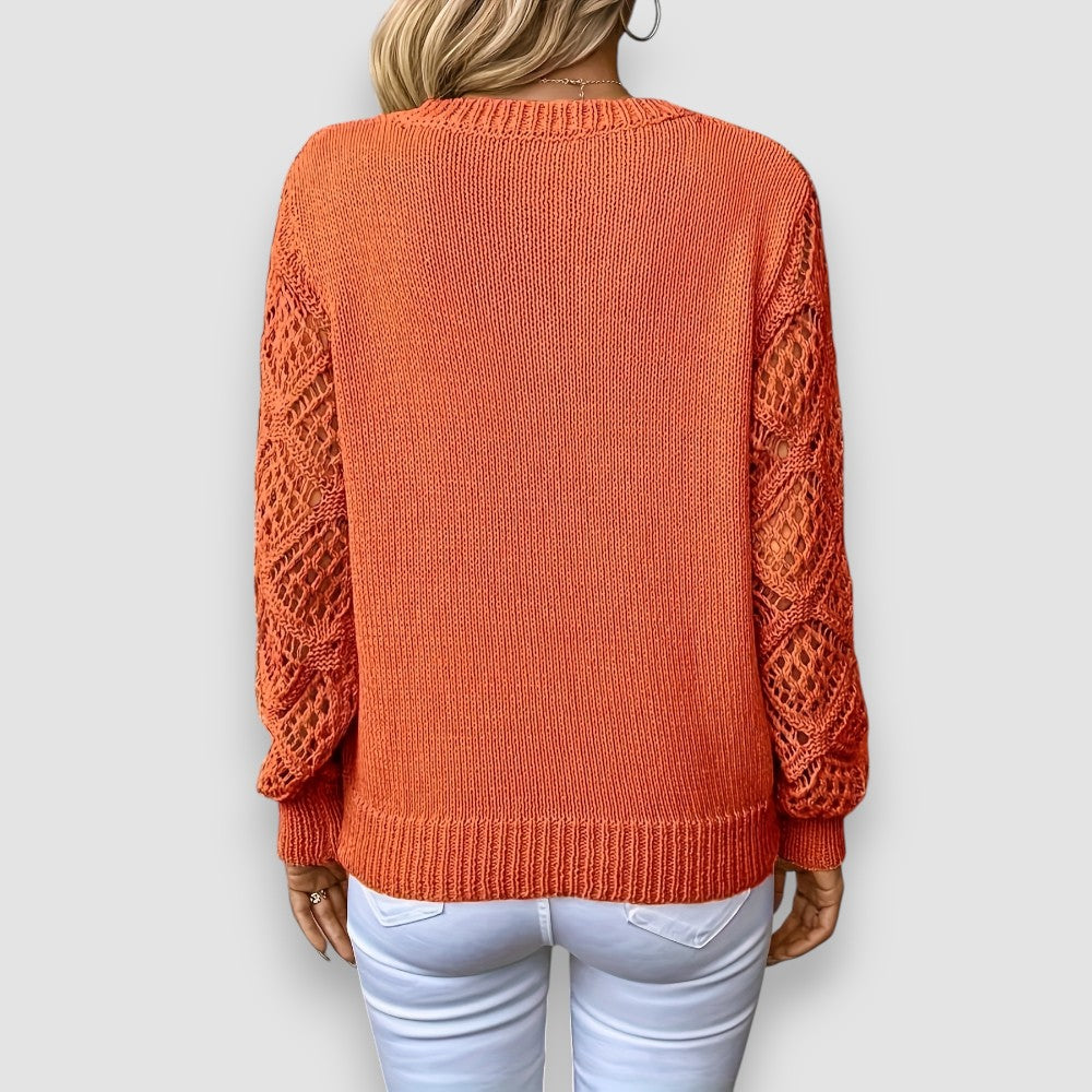 Lila | Langarm-Strickpullover