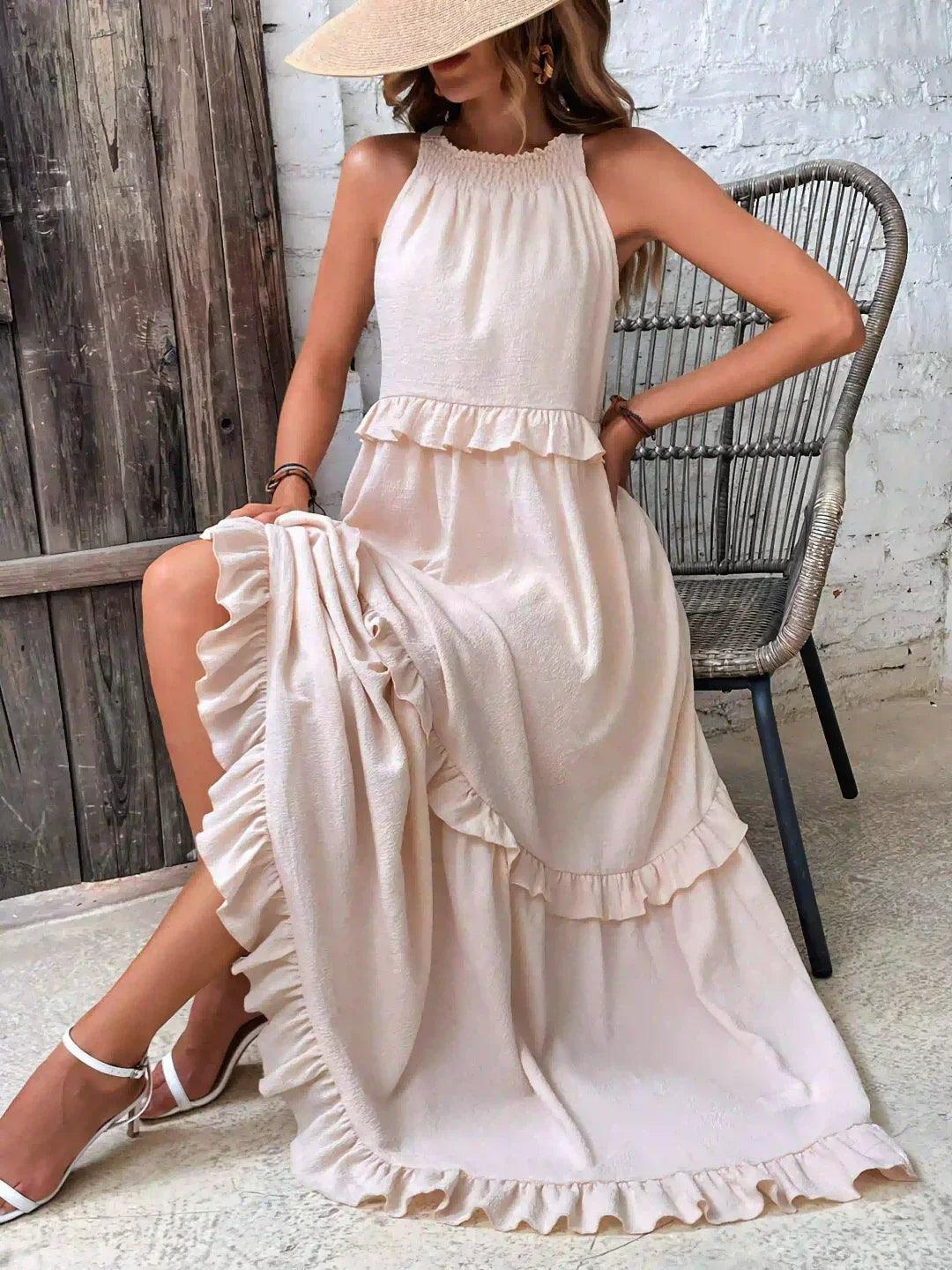 Charlize™ - Maxikleid mit Nackenträger und Taschen