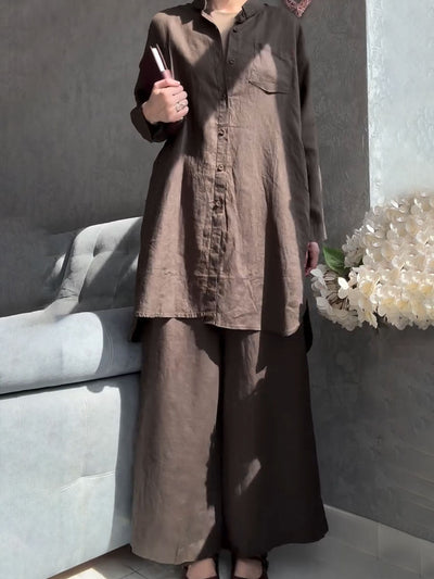 Darlene – Bequemes Zweiteiliges Set Aus Leinen