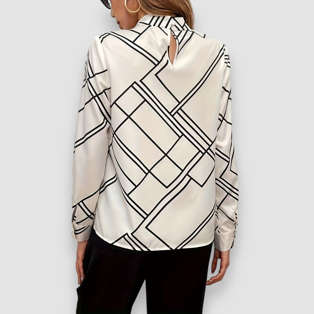 Milla | Mock Neck Bluse