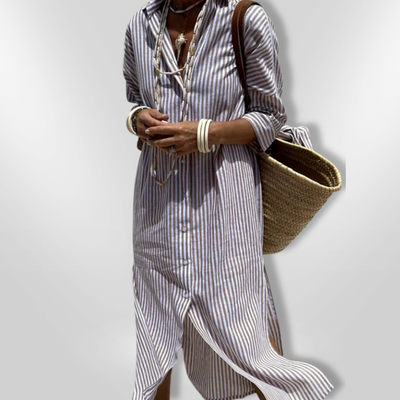 Emilia | Gestreiftes Hemdkleid