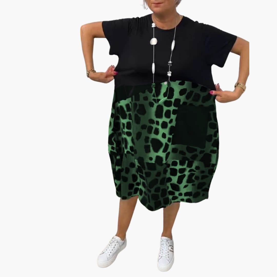 Sommerkleid Damen - Lockeres Freizeitkleid mit Musterprint