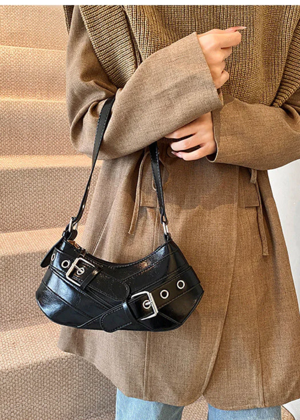 Kompakte Damen Handtasche – Vegan Leder & Stilvolles Design