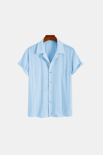 Luftiges Häkelhemd mit Kurzarm