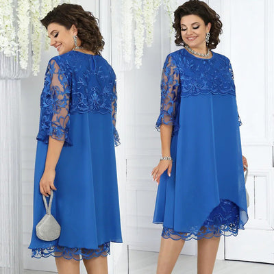 Brittany | Midikleid aus Spitze für Damen mit weiter Passform