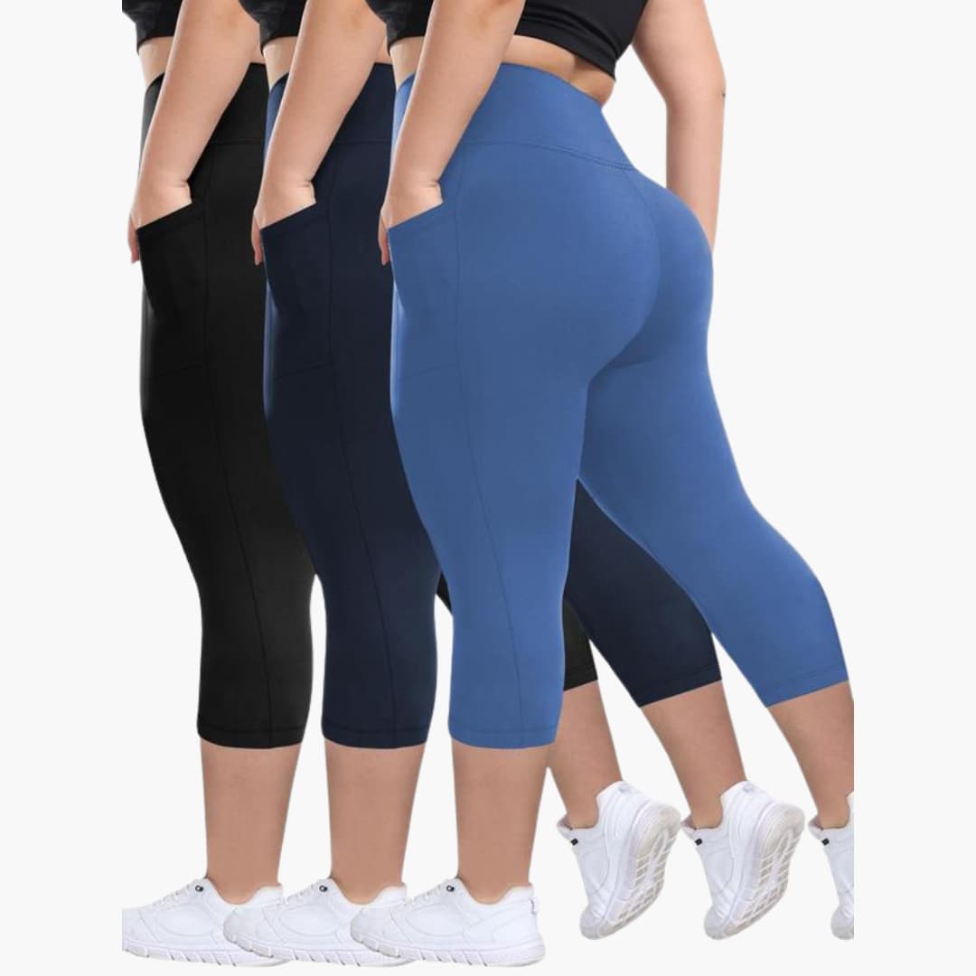 Capri-Leggings Set - Für Damen mit hoher Taille Sport