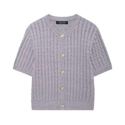 Lucinda - Strickjacke mit modernem Rundhals