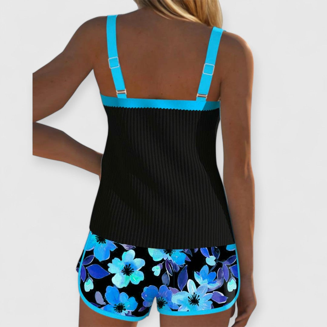 Isabelle | Bequemer Tankini mit Blumenmuster