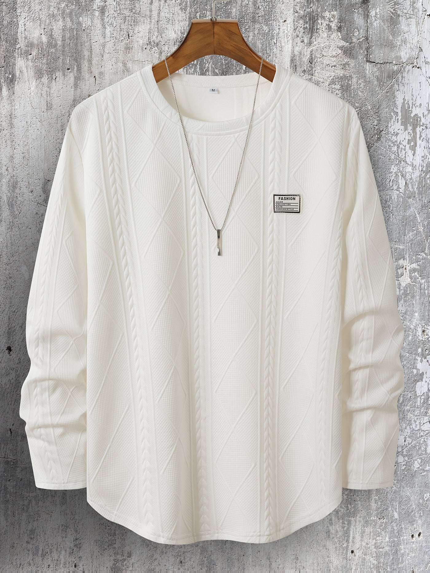 Lyman – Langarm Kapuzenpullover Mit Geometrischem Muster