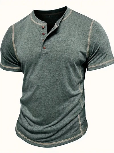 Orazio - Kurzarm T Hemd Mit Knopf