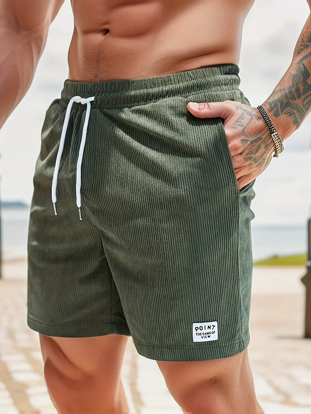 Sommer-Shorts mit Streifen für Herren – Tarek