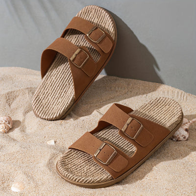 Stylische Herren Sommer-Slipper mit verstellbaren Riemen - GripStep