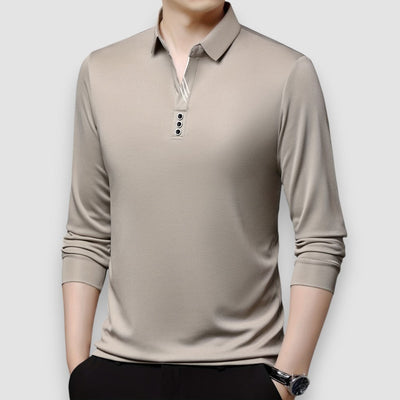 Enzo | Long Sleeve Business Polo Shirt