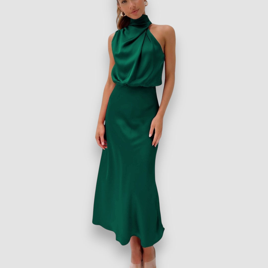 Flavia | Auffallendes Satin-Trägerkleid