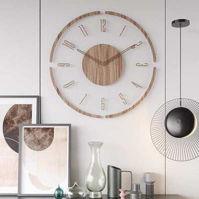 Nordic Design-Wanduhr aus Holz - Stilvoll & leise