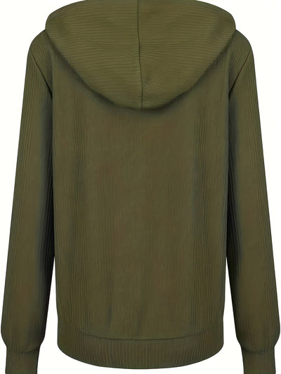 Moira – Langärmelige Kapuzenjacke Mit Reißverschluss Und Kordelzug