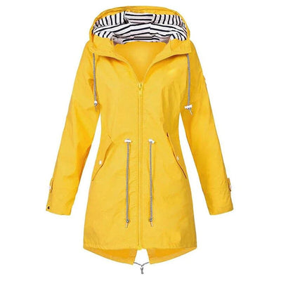 Damen Kapuze Winddichte RegenJacke | Langarm