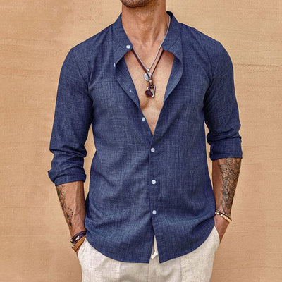 Eberhard | Hemd aus mühelosem Leinen und Baumwolle