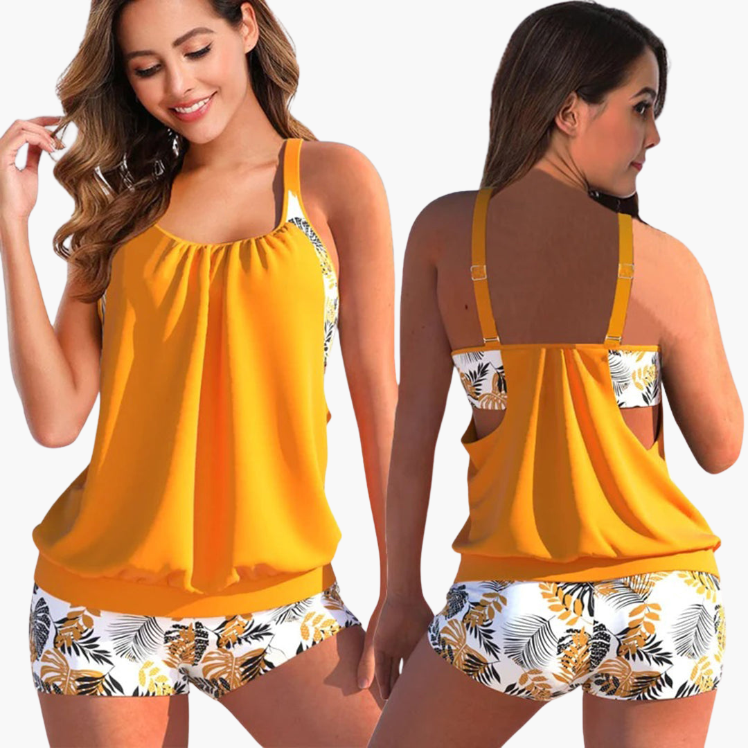 Tankini-Set für Damen - mit Bauchweg-Effekt und verstellbaren Trägern