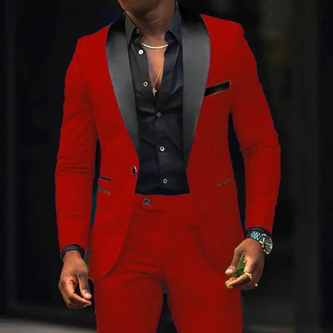 Herren Slim Fit Stylisch 2-teiliges Hochzeitsgast Anzug Set | Elegante