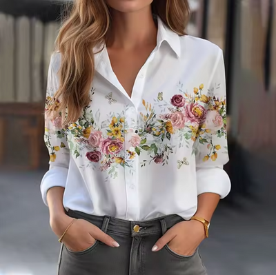 Freesia – Bluse mit Blumenmuster