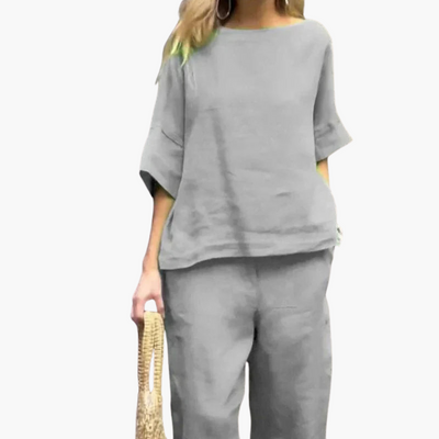 Zweiteiler Set Damen - Crop Top & Cropped Hose für den Sommer