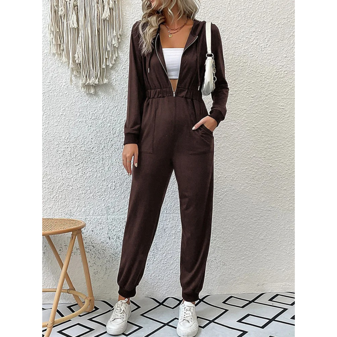 Ladies Luxury Retro Jumpsuit Trainingsanzug & Jogginganzug | Perfekt für jeden Tag tragen