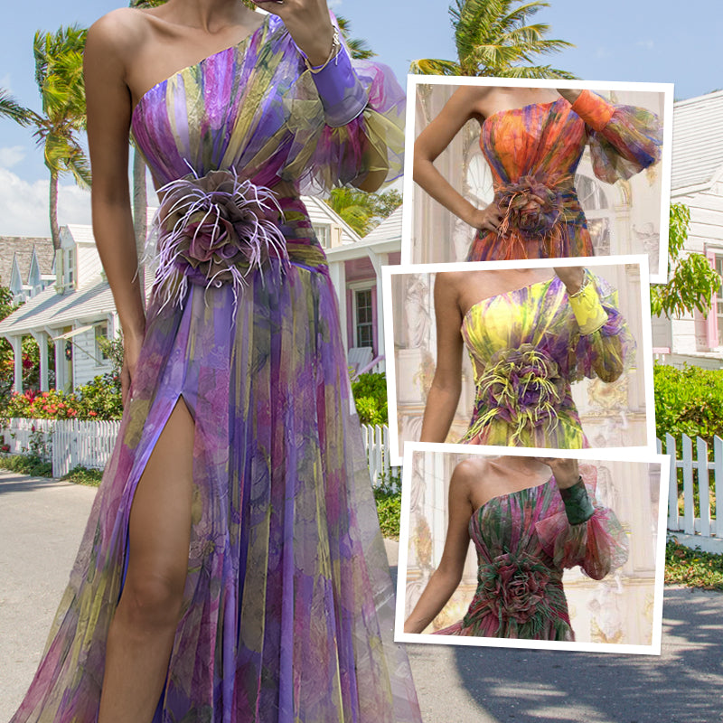 Eltona | Farbblock-Mirage-Kleid