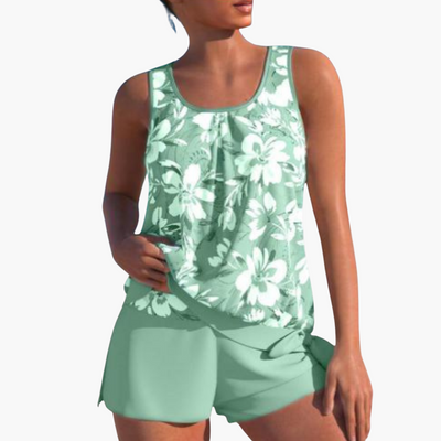 Zweiteiliges Tankini-Set für Frauen - Floral und bequem