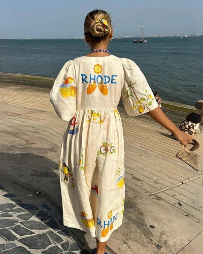 Alina | Übergroßes V-Ausschnitt Damenkleid für Sommer Eleganz