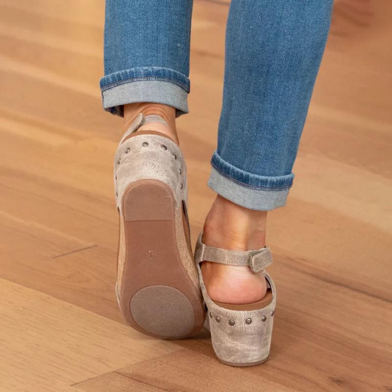 Orthopädische Ledersandalen mit extra Halt für Frauen