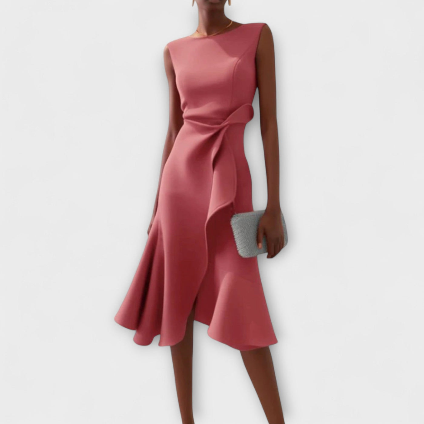 Zandelle | Asymmetrisches Midi-Kleid mit Drapierung