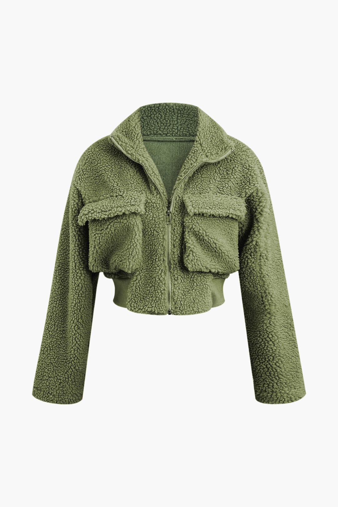 Misha | Teddy-Zweiteiler mit Cargohose & Cropped-Jacke