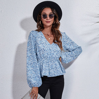 Luftige & Farbenfrohe Damenbluse mit Muster – Leona