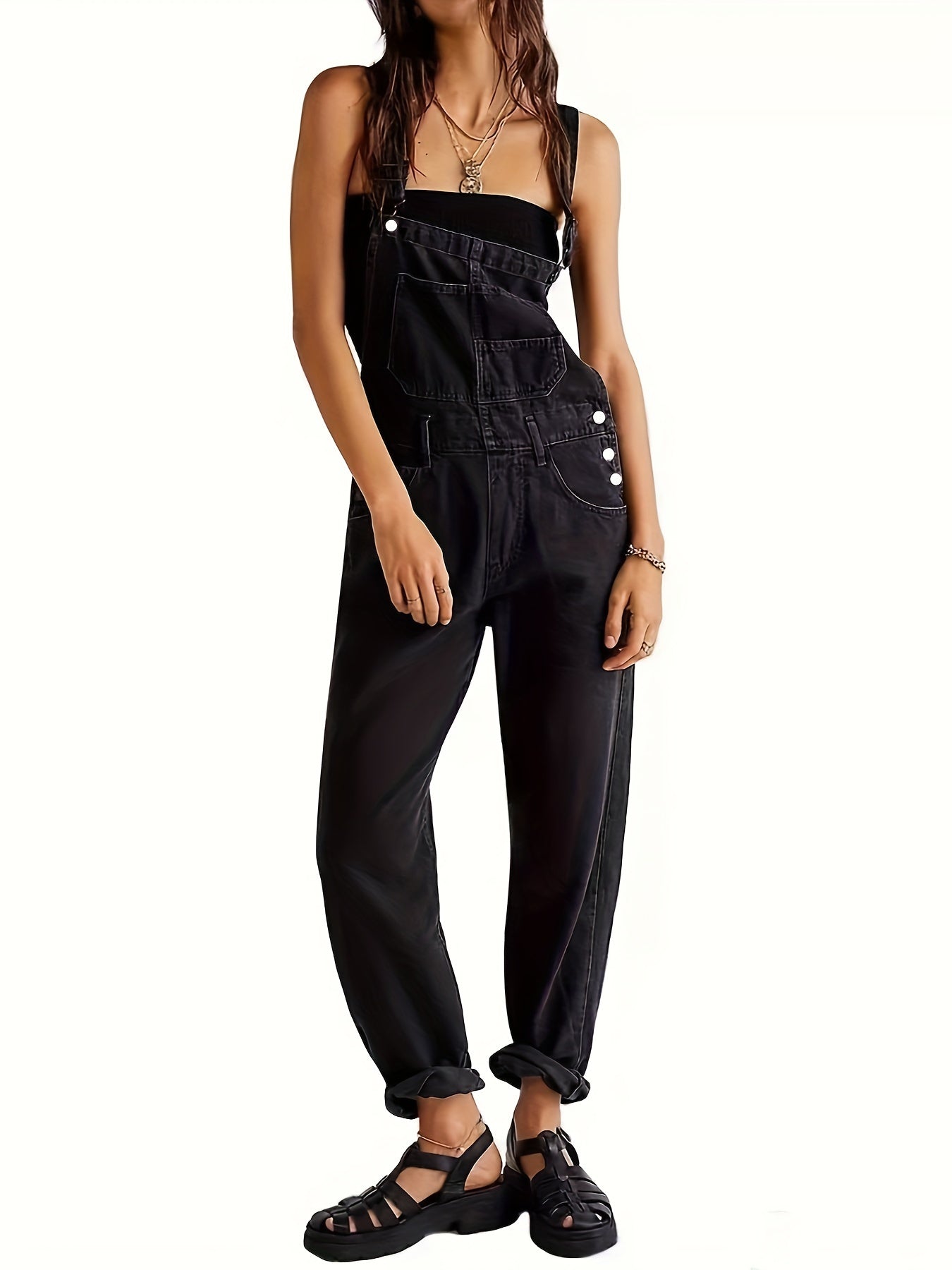 Stylischer Damen-Denim-Jumpsuit für jeden Tag - CityEase