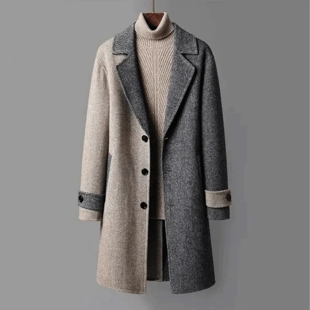 Damen Lange Strick Trench Mantel | Winter