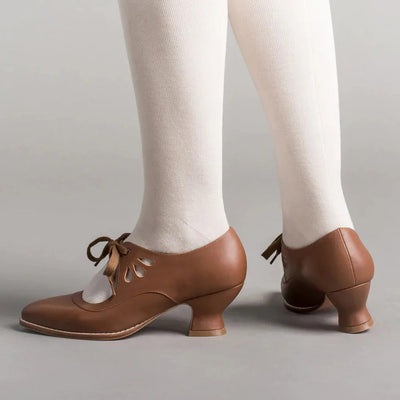 Dellia - Elegante Damen Retro Schuhe Niedriger Absatz