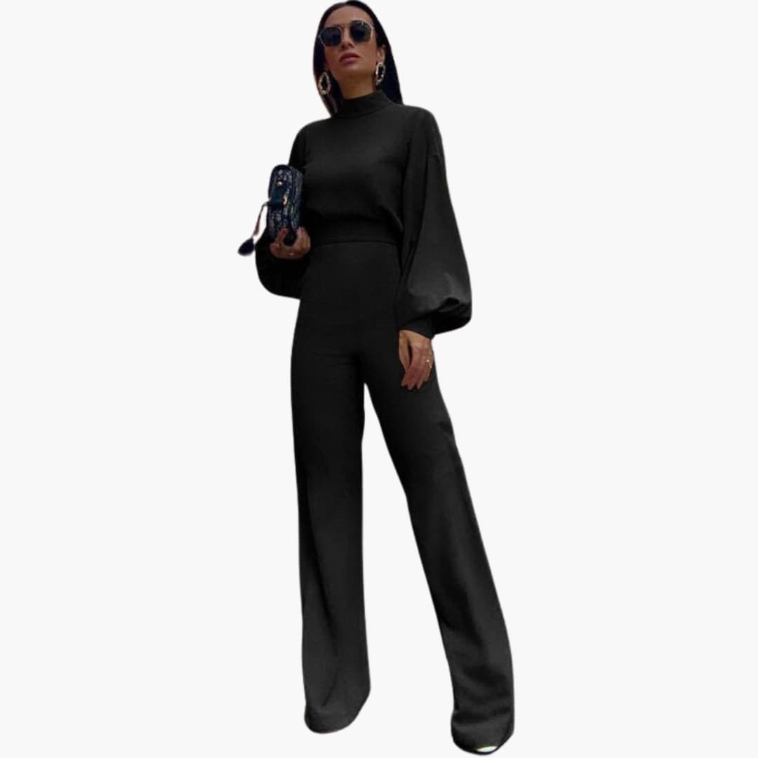 Eleganter Damen Jumpsuit - Bequemer Stil mit halbem Kragen