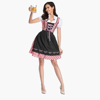 Spitzenbesetztes Dirndl kleid für Damen - Oktoberfest 2025
