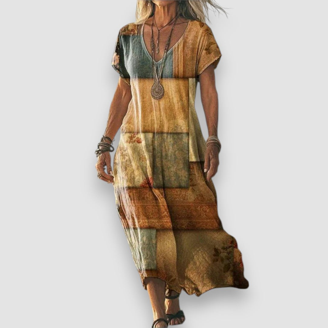 LUNA - VINTAGE KLEID MIT FARBVERLAUF