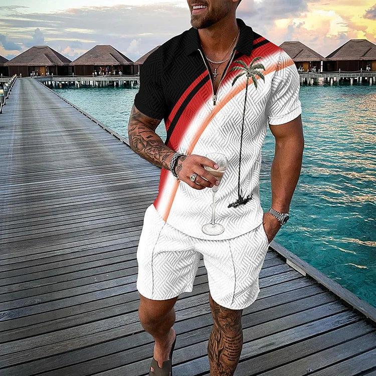 Tropicana  –  Poloshirt und Shorts, Kombiteil