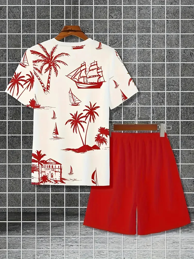 Xander | Elegantes Zweiteiliges Sommer-Outfit mit Druck