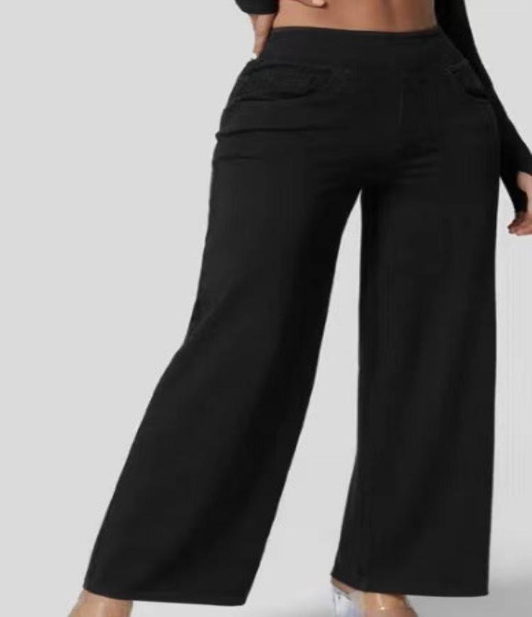 Lara - High-Waist Stretch Jeans mit weitem Bein