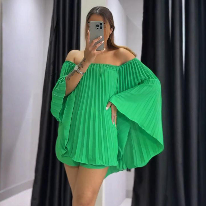 Marjorie | Plissiertes Bandeau-Shorts-Set