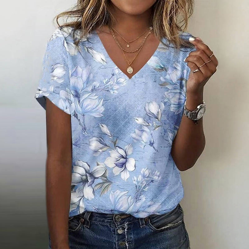 Antonia | Lässiges Blumenprint T-Shirt