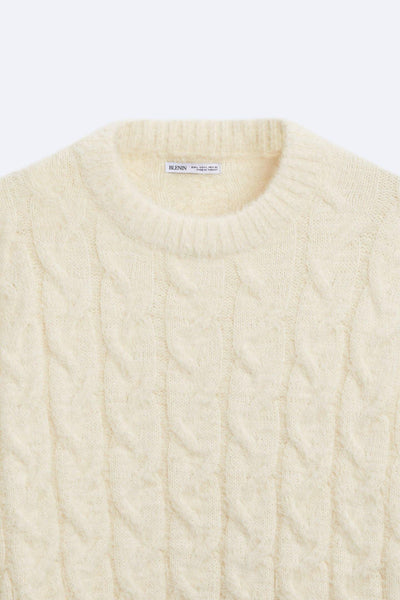 Klassischer Zopfstrickpullover für zeitlose Eleganz