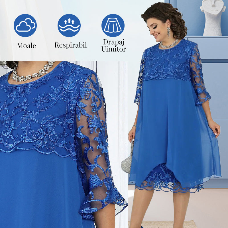 Brittany | Midikleid aus Spitze für Damen mit weiter Passform