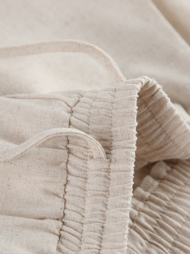 Damen Leinen-Set – Lockerer Schnitt – 2-teiliges Sommer-Outfit